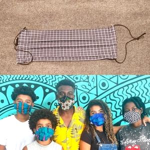 HAND-SEWN FACE MASK W/ FILTER POCKET